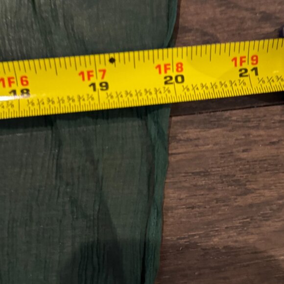 Sue Wong 100% Silk Scarf Dress Green Gold Sheer Shawl Hand Beaded Jewel Large #2 - Picture 10 of 14